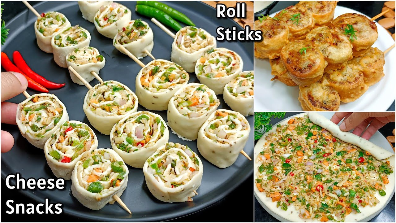 Cheese Snacks Recipes | Roll Sticks Recipe | New Snacks Recipes | Vegetables Snacks | New Recipe Cheese Snacks Recipes | Roll Sticks Recipe | New Snacks Recipes | Vegetables Snacks | New Recipe