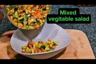 Mixed VEGETABLE SALAD/ A VERY HEALTHY SALAD. #cooking #youtube #food #recipe #vegetables #salad