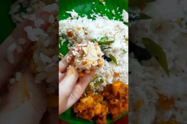 Healthy Lunch Plate|Thengai Sadam|Coconut Rice|Potato fry| #lunchmenu #food #shorts #foodshorts