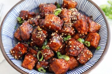 Delicious Crispy Soy Garlic Tofu