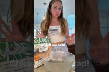 Chicken date salad lunch meal prep!! My favorite everrr #chickensalad #healthylunch #mealprep