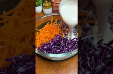 Healthy Coleslaw Salad Recipe | #salad #healthy #shorts #recipe #food
