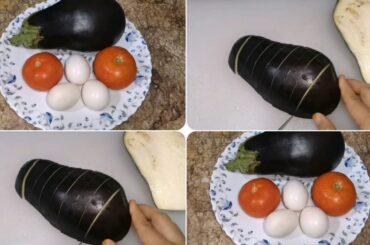 Healthy Breakfast Recipe | Brinjal Omelette Recipe | Eggplant Sandwich Recipe |