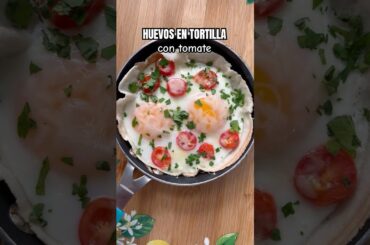 HUEVOS EN TORTILLA #glutenfree #tortilla #breakfast #healthy #healthyfood #recipe #egg #eggs #receta