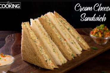 Cream Cheese Vegetable Sandwich | Kids Lunchbox Recipes | Easy Breakfast Recipes | Sandwich Recipe