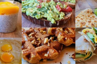 6 Ideas for Quick and Easy Breakfast or Snack Recipes! Healthy Breakfast Ideas!