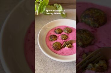 This Sprout Falafel with Creamy Beetroot Dip is perfect weight-loss summer meal