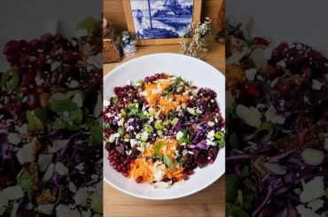 Easy Detox Beetroot Cabbage Salad | Healthy & Delicious Recipe#shorts #beetrootsalad #recipe