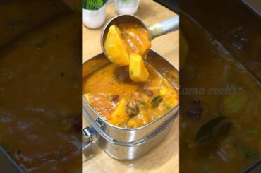 Lunch Recipe: Rice n sambar | Carrot poriyal n Valakkai bajji #shortsfeed #lunchbox #lunchideas