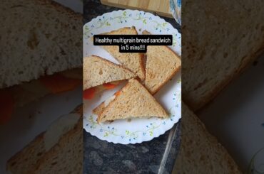 Healthy multigrain bread sandwich(in 5 mins) for breakfast#vegetarian #nooniongarlic#sandwichrecipe