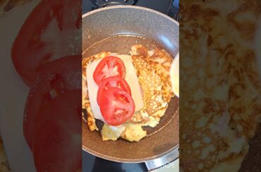 Easy breakfast ideas #Egg #bread #milk #cheese #ham #yummy