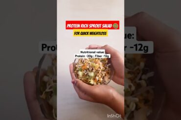 Dr Sivaraman "Healthy Morning Breakast | Protein Rich Sprout Salad for Weightloss #salad #shorts