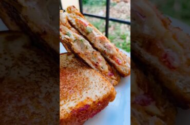 Veg Mayo Cheese Sandwich | Easy Tawa Toasted Sandwich | Quick Breakfast Snack #shorts #vegsandwich