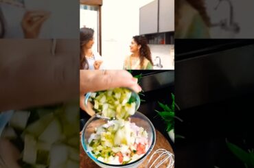 Tejaswi Prakash Favourite Summer Special Healthy Salad recipe #healthysalad #koshimbir #shorts