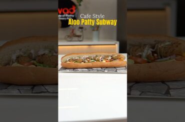 Tap Here For Recipe, Subway Style Sandwich At Home, Aloo Patty Subway Recipe, Sub Style Sandwich