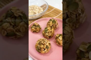Peanut Butter Granola Balls! #choco #asmr #easy #recipe #dessert #healthy #oats #sweet #nobake