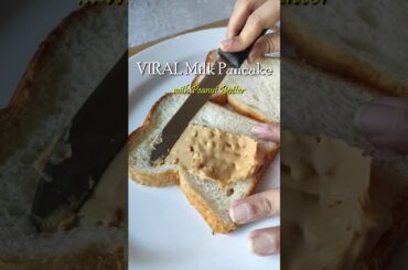 VIRAL Bread Milk Pancake with Peanut Butter | Trending Milk Bread Recipe