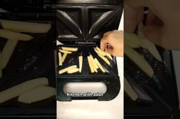 Homemade Potatoes Fries in a sandwich maker #lifehacks #kitchentips #tricks #shorts #youtubeshorts