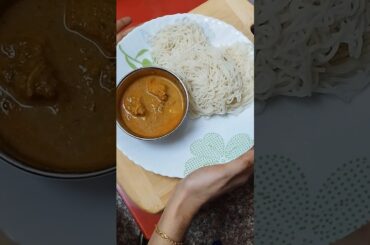 Idiyappam with Chicken Gravy #food #recipe #youtubeshorts #shorts #shortvideo #ytshorts #dinner