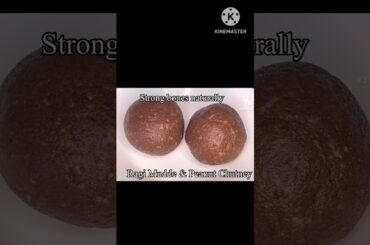 Ragi Mudde & Peanut Chutney Recipe/Healthy Weight Loss/Finger Millet Ball  #shorts #ragirecipes