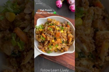 High Protein Weight Loss Dinner Lunch Recipe #quinoa #stirfry #easyrecipe #weightlossrecipes #shorts