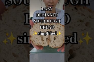 The EASIEST, Simple BEGINNER SOURDOUGH Bread Recipe  - No dutch oven, no tools #sourdough