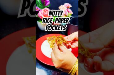 Sweet & Nutty Rice Paper Pockets | Authentic Indian Sweet Recipe | Air Fryer Sweets #shorts #recipes