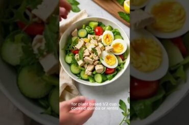 A protein salad  recipe #healthyfood  #salad  #shortfeed  #food  #lifestyle  #workout  #fitness