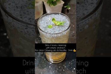 Chia Seeds Water with lemon for weight loss &Glowing skin Healthy drink#healthy #glowingskin #drink