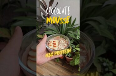 43g protein Chocolate Mousse under 300 calories! #proteindessert #highproteindiet