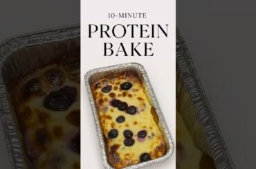 High-protein blueberry bake in 10 min! Easy healthy recipe for fat loss & blood sugar balance!