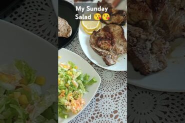 Best salad and steak #food#cooking #recipe #foodie #healthy#short