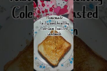 Crunchy Coleslaw Toast Sandwich | healthy & Easy Veg Recipe  #food  #vegsandwich #easyrecipe #shorts