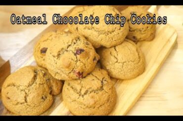 Low Calorie Oatmeal Chocolate Chip Cookies (Healthy with no flour).