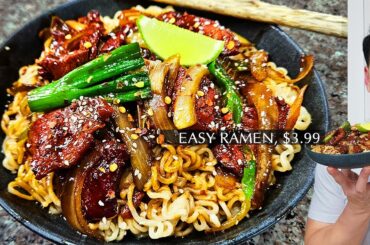 4 Quick Meals- This (Instant) Ramen Bowl is So Good, so Easy and Healthy Too. Easy Dinner Recipe