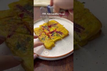 Moong Oats Veggie Toast #healthybreakfast   #highprotein   #youtubeshorts