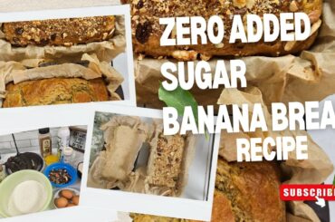Sugar-Free Banana Bread Recipe (No Added Sugar!) | Moist & Healthy Banana Bread with Nuts