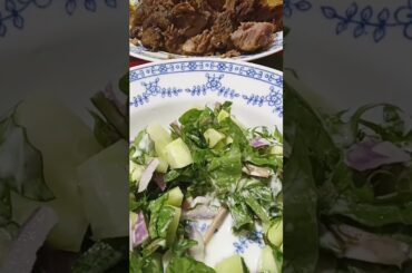 enjoying healthy salad #subscribe #short #reggae