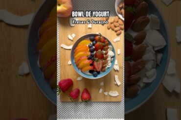 BOWL DE YOGURT Y FRUTA #fruit #bowl #snacks #healthy #healthyfood #strawberry #food #foodie #recipe