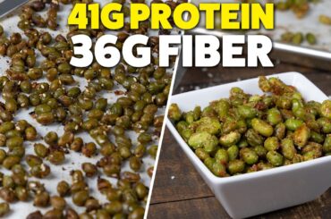 Crispy Dry Roasted Edamame | Cheap, Healthy, High Protein Snack