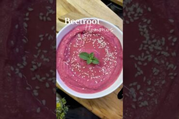 Beetroot Hummus / Easy Hummus recipe / healthy sandwich Spread