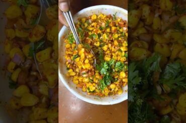 Corn Chaat Recipe | Healthy Corn Chaat Recipe! #shorts  #recipe #cornchaat #cooking #asmrfood