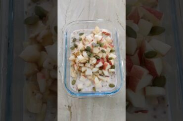 Overnight Oats & Chia seeds #healthybreakfast #highprotein #highfiber #breakfast #shorts