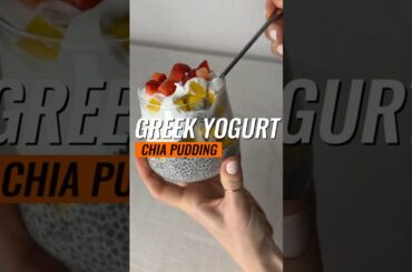 Greek Yogurt & Chia Seeds Pudding: Healthy Breakfast! #chiaseeds #chiapudding #greekyogurt#breakfast