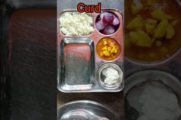 Village simple testy and healthy lunch thali #trending #lunch #thali #food#cooking#lunchthali#lunch