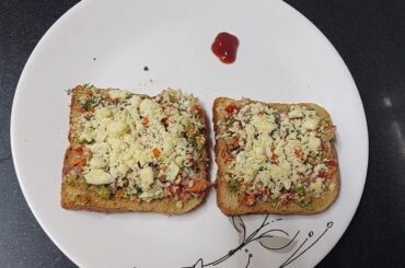 Vegetable Cheese Open Sandwich | Easy, Tasty, Crispy, Healthy and Kid Friendly Sandwich