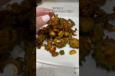 4-Ingredients Crispy Bitter Gourd Chips in AIR FRYER!! #healthyrecipes #airfryerrecipes