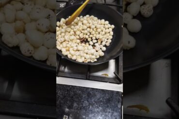 1min healthy snack - Roasted Garlic butter Makhana || Lotus seeds || Phool makhana #shorts