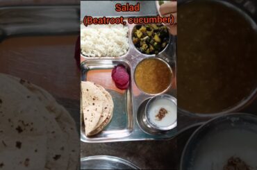 Village simple testy and healthy lunch thali #trending #shorts #viral#lunch #thali #food #cooking