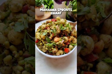 Makhana Sprouts Chaat! #ytshorts #shorts #chaat #healthybreakfast #easyrecipe #snacks #foryou
